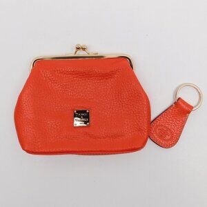 Dooney & Bourke Orange Coin Purse and Keychain Set